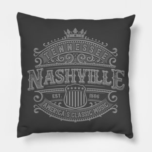 Nashville Tennessee Music City Pillow