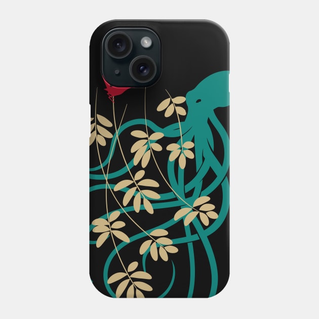 Octopus and Bird Phone Case by asitha