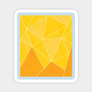 Mountain Scape // Mountainous Orange and Yellow Geometric Pattern Magnet