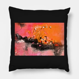 abstract sunset Pillow