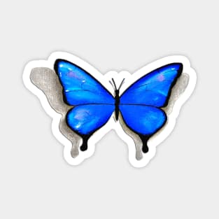 Blue Diamond Butterfly Magnet