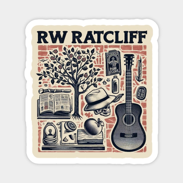 RW Ratcliff Palm Reader Shirt Magnet by RW Ratcliff Music