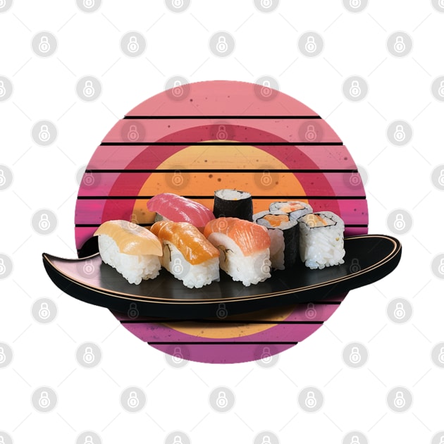 Retro sushi retro vintage sunset by Spaceboyishere