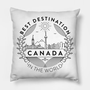 Canada Minimal Badge Design Pillow