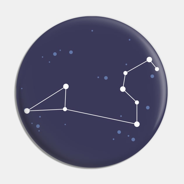 Leo Constellation Pin by aglomeradesign