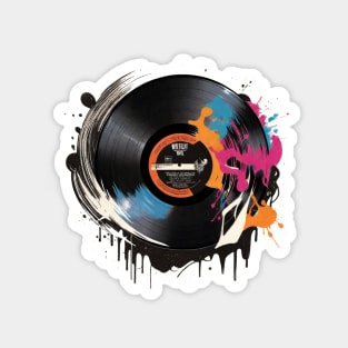 Vinyl record graffiti style Magnet