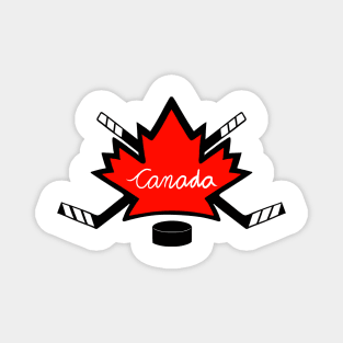 Canadian Pride, Hockey Player I Love Canada Magnet
