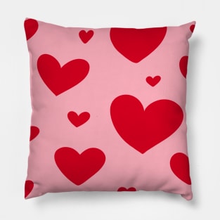 Pink and Heart Heart Pattern Pillow