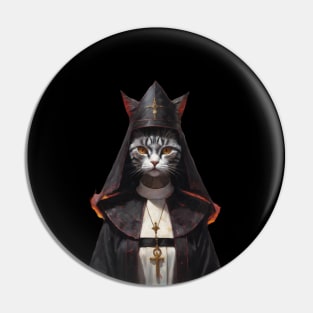 Nun cat design Pin