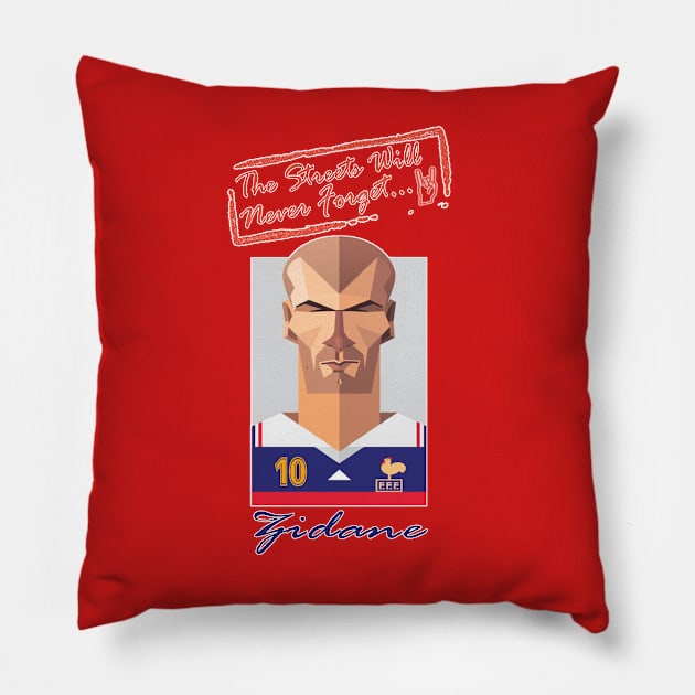 OG Ballers - The Streets series - ZINEDINE ZIDANE Pillow by OG Ballers