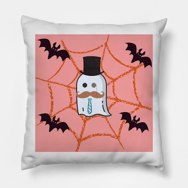 Detective Ghost Pillow by KylePrescott