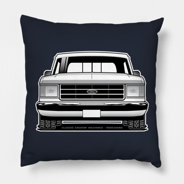 1987 - 1991 Truck / Bricknose Grille BW Pillow by RBDesigns