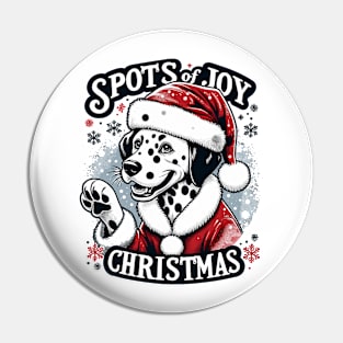 "Spots of Joy Christmas" - Festive Dalmatian Santa Pin