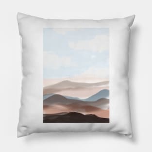 Abstract Landscape Illustration Pillow