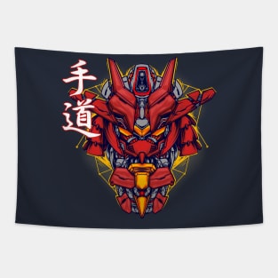 Crimson Bushido MK 3 - Samurai Sazer XV Mecha Concept Art Gundam Tapestry