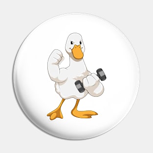 Duck at Bodybuilding with Dumbbell Pin