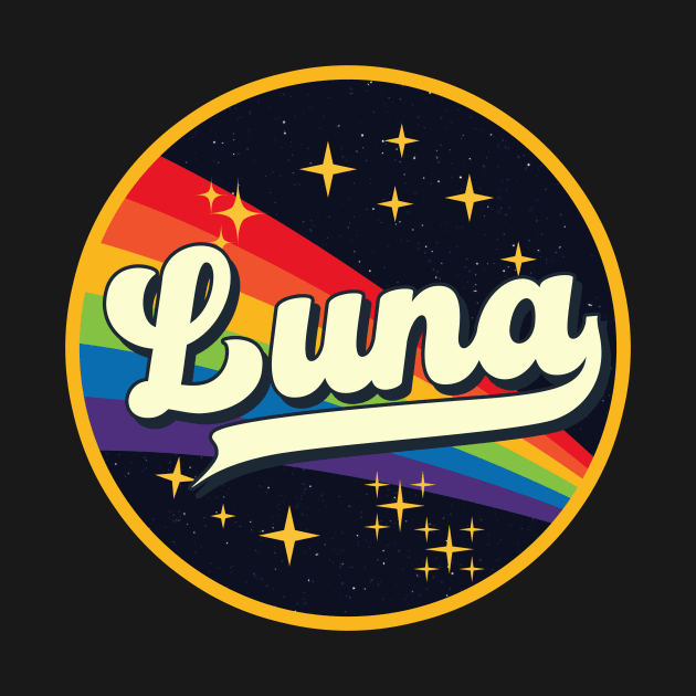 Luna // Rainbow In Space Vintage Style by LMW Art