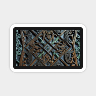 Artistic Metalwork Design Pattern Magnet