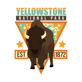 Yellowstone National Park Est 1872 Buffalo Sign Souvenir T-Shirt