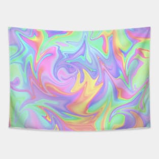 Marbled Pastel Rainbow Abstract Design Tapestry