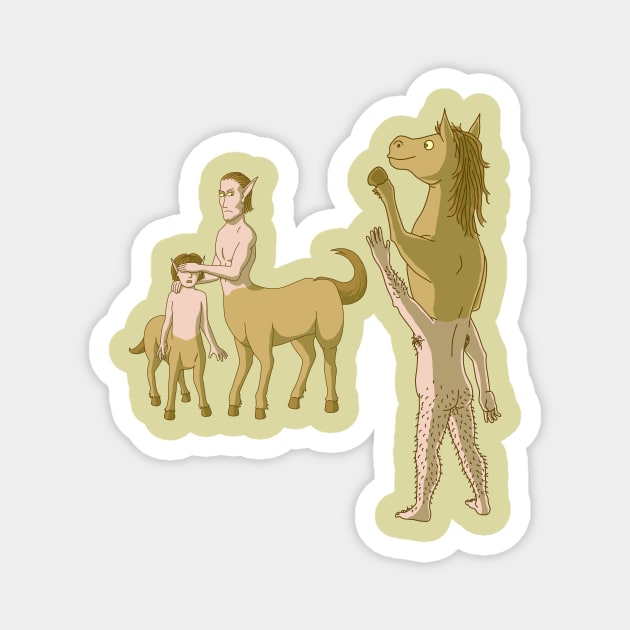 Nobody Likes Reverse Centaur Magnet by cart00nlion