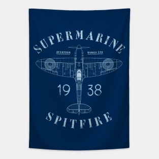 Spitfire Blueprint Tapestry