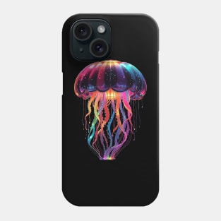 Glowing Rainbow Jellyfish Phone Case