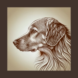 Profile of a Golden Retriever T-Shirt