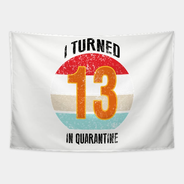 13th birthday in quarantine Tapestry by GREEN GRAPE