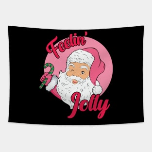 Feelin' Jolly Vintage Santa Claus Christmas Tapestry