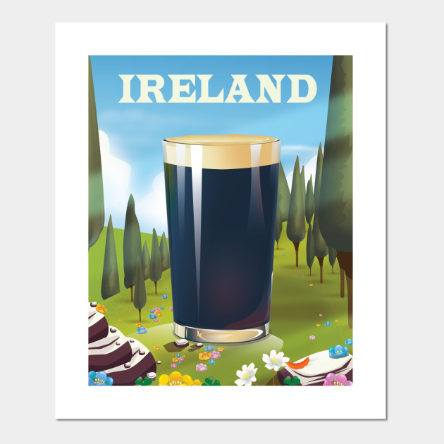 Ireland Pint Landscape Ireland Posters And Art Prints Teepublic