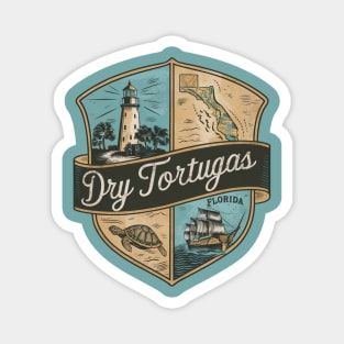 Dry Tortugas Florida National Park Retro Emblem Magnet