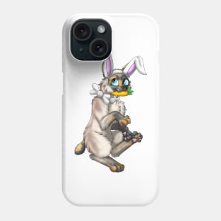 Bobtail BunnyCat: Tortie Point (White) Phone Case