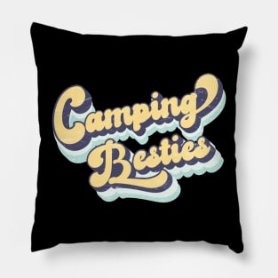 Retro Camping Besties Camping Lover Camper Gift Pillow