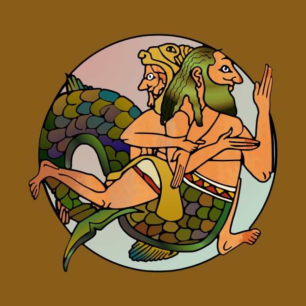 Heracles vs Triton_03 by Mosaicblues