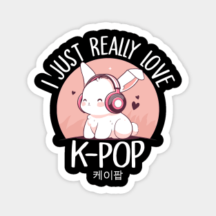 i just really love k-pop cute rabbit kpop Magnet