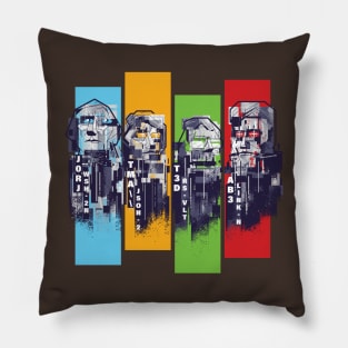 Glitch Mount Rushmore Pillow