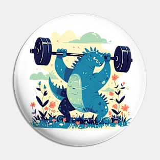 dino lifting weight Pin