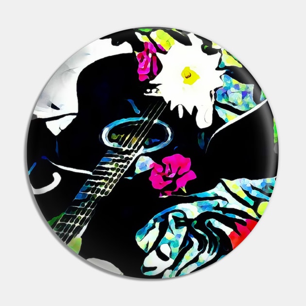 Rockstar's colorful artistic painted Guitar and Roses inspired in Hysteria album Pin by Cristilena Lefter