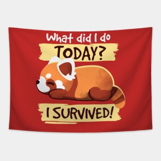 Survivor red panda Tapestry