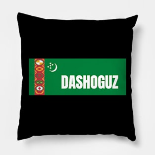 Dashoguz City in Turkmenistan Flag Pillow