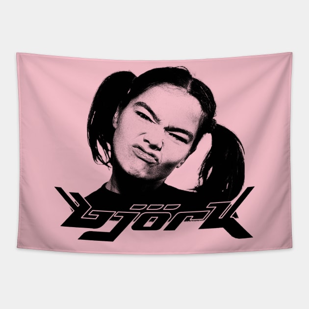 Bjork 90s Design Tapestry by Knockbackhaunt