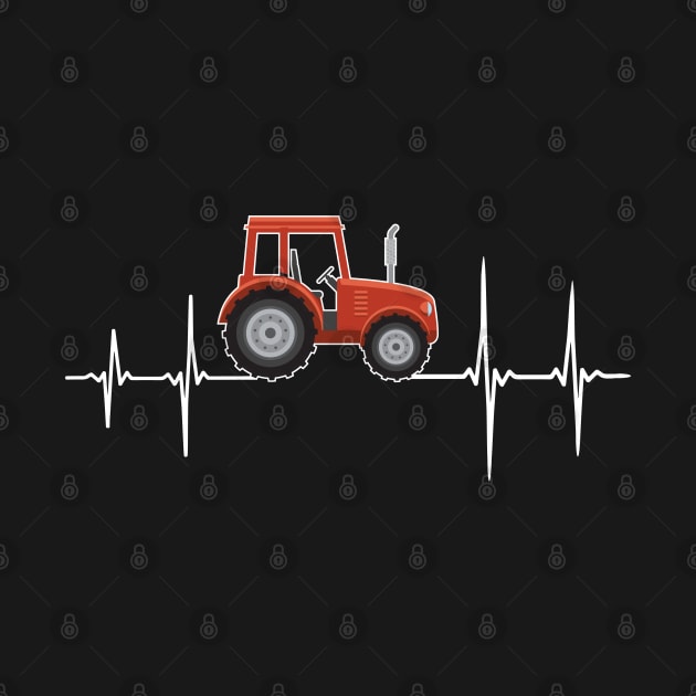 Tractor Heartbeat Farmer Pulse by Shirtbubble