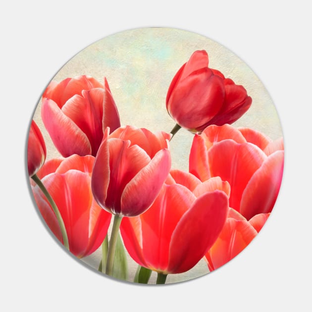 Ruby Red Tulips Pin by lauradyoung