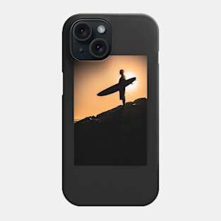 Surfer watching the waves Phone Case