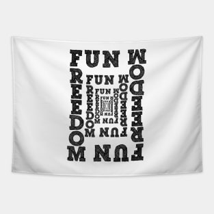 One Colour Word art Tapestry