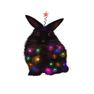 Christmas black rabbit T-Shirt