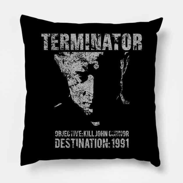 It is not human, it is a machine, model T-1000. It's a Terminator. Pillow by DaveLeonardo