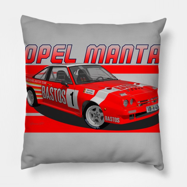 Opel Manta 400 Group B Pillow by PjesusArt