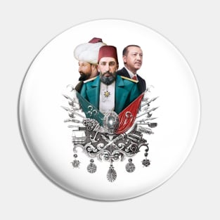 Osmanlı arması | Ottoman Crest - Abdülhamid Han II & Fatih Sultan Selim & Recep Tayyip Erdogan Pin